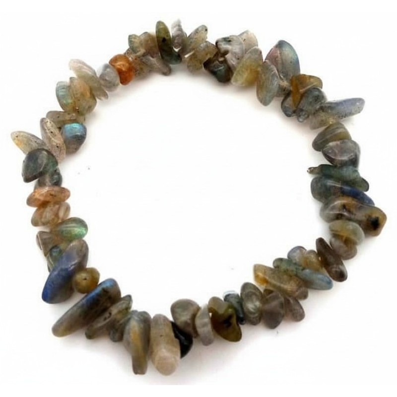 Bracciale in chips di labradorite per protezione e magia