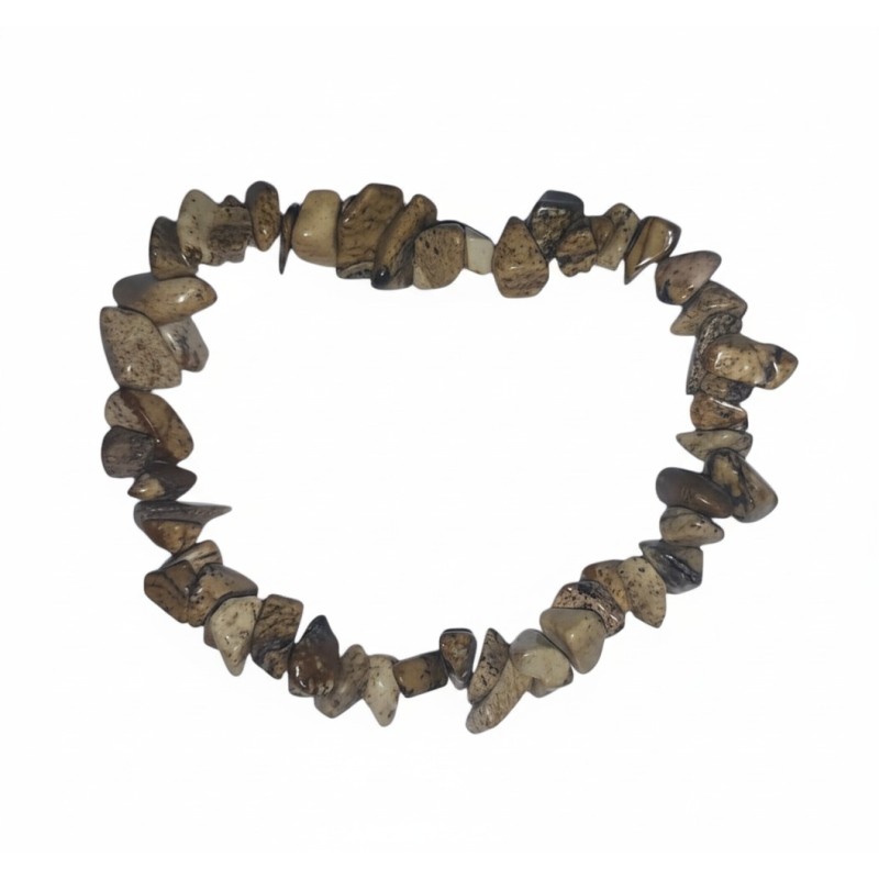 Bracciale in chips di pietra pesina per equilibrio e radicamento