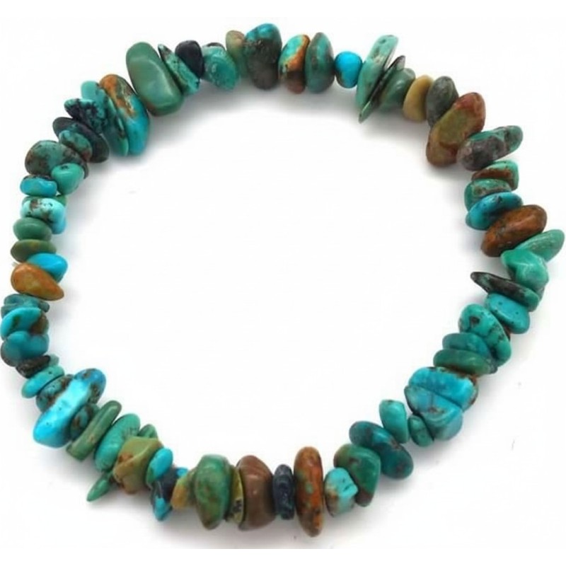 Bracciale in chips di turchese africano per armonia e rinascita