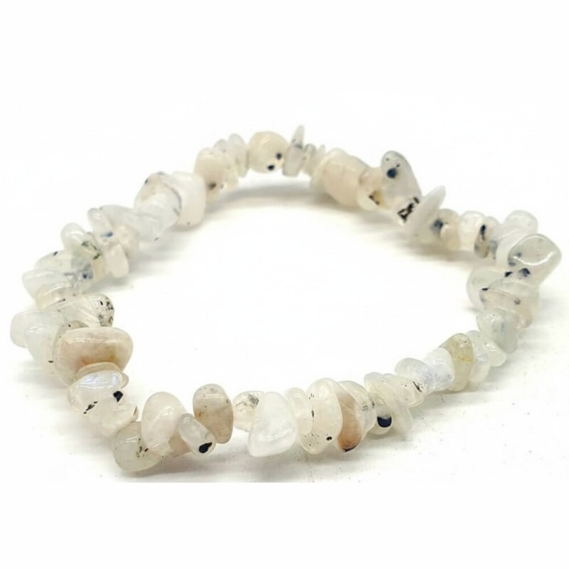 Bracciale in chips di labradorite bianca per intuizione e armonia