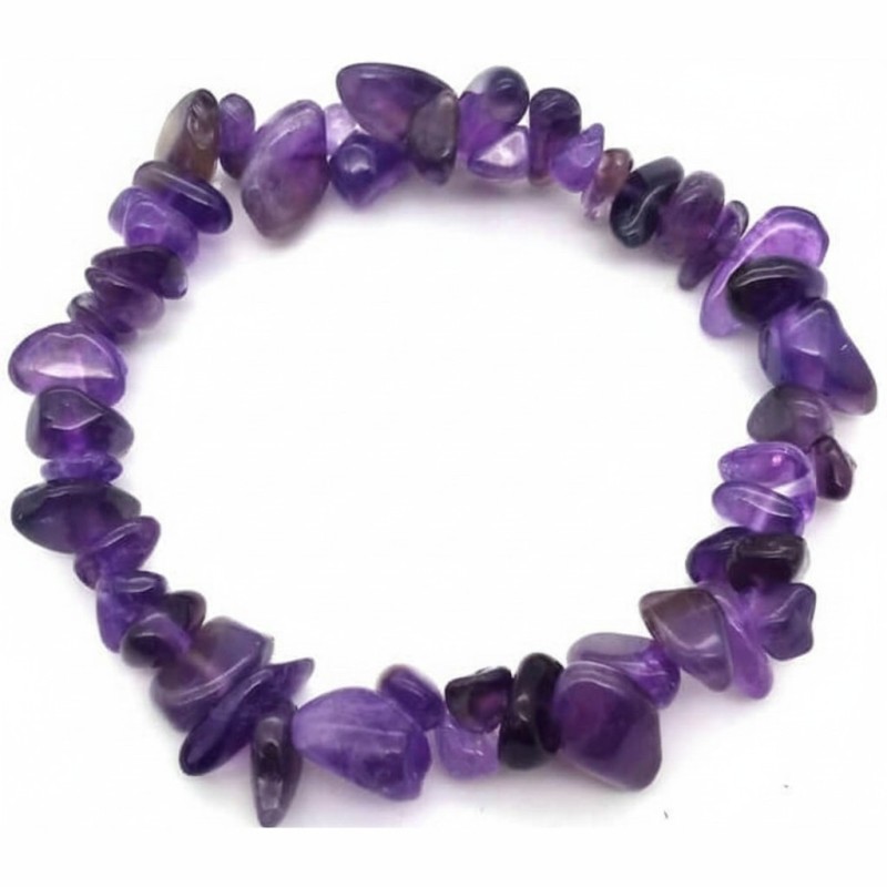 Bracciale in chips di ametista per intuizione e calma mentale