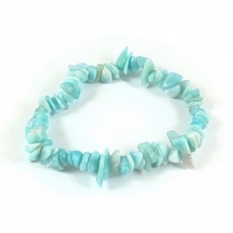 Bracciale in chips di amazzonite per armonia e comunicazione
